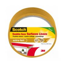 Scotch Double Face Surface Lisses 7,5mx38mm