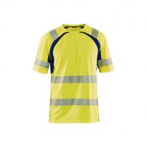 Blakläder - T-shirt Anti-uv Haute-visibilité Jaune Fluo/marine - Blaklader - Taille S