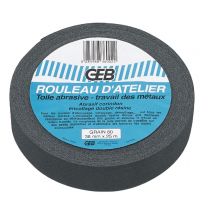 Geb - Rouleau Toile Abrasive Grain 80 Qualité Waterproof - 38mm X 25 Mètres
