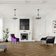 Ds Parquet - Parquet Contrecollé Point De Hongrie Chêne Huilé Naturel Rustique Bruges 120x14x770mm - 3mm De Couche D'usure
