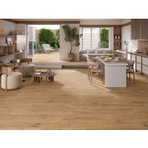 Tile - Carrelage Sol Intérieur Effet Bois Amberly Oak L.23 X L.120 Cm - Vendu Par Palette De 58.59m²