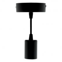 Kit De Suspension Luminaire Métal Avec Cordon Textile - Noir - Zenitech