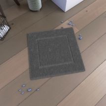 Galedo - Tapis De Bain 60x60 Antidérapant Et 100% Coton - Veloute Gris
