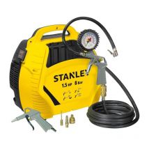 Stanley Compresseur Dair Sans Cuve + Kit De Gonflage Air Kit - 1,5 Cv