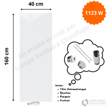 Radiateur Acier H.160 X L.40 Cm Vertex Plan Stelrad 1123w T21