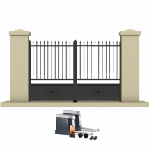 Gefradis - Portail Battant Électrique Aluminium H.180 X L.250 Anthracite Ambo