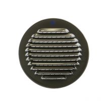 Renson 435/R - Grille d'évacuation ronde en aluminium - Renson - RAL 9005 - Noir profond Ø 80