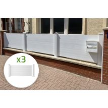 Casanoov - Lot De 3 Panneaux De Clôture Aluminium Niesen H.90 - Kit Complet 5.7m