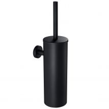 Auralum Max Porte-balai Wc Noir Vertical Acier Inoxydable 304 Traitement De Surface Brossé Manche Extra Long, Brosse De Toilette