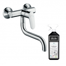 Robinet De Cuisine Mural Hansgrohe Focus M41 Chromé + Nettoyant Briochin