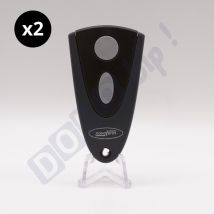 Lot De 2 Télécommandes Novoferm Novotron 502 - 2 Canaux - Fréquence 433,92 Mhz - Sécurité Rolling Code + Porte-clés Domobip Offerts