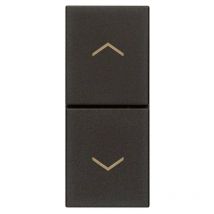 Bouton Poussoir Double Pour Volets Roulants Vimar Linea Interverrouillé Noir 30062.g