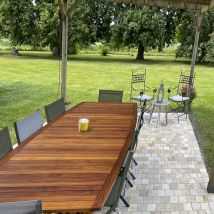 Pavé en travertin pierre naturelle PREMIUM - 12 cm x 12 cm x 3 cm (vendu au m²) - Ligerio