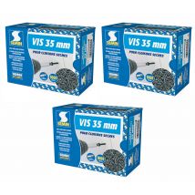Lot De 3 X 1000 Vis Auto Perceuse Semin Pour La Fixation Des Plaques De Plâtre Sur L'ossature - Intérieur - 35 Mm X 3.5 Mm