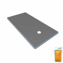 Wedi - Receveur de douche à carreler 200 x 100 WEDI Fundo Primo rectangle écoulement excentré + colle 320