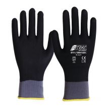 Nitras Safety Products - Gant De Protection Skin Flex C Taille 10 Gris/noit En 388 Ii Tricot Avec Revêtement Nitras (par 12)
