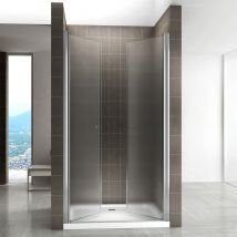 Saniverre - Gina Porte De Douche H 185 Cm Largeur Réglable 128 À 132 Cm Verre Dépoli Opaque