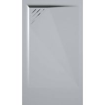 Kroos - Receveur De Douche Gris 7035, Finition Lisse Stone Mio, Grille De Couleur - 110 X 90 Cm