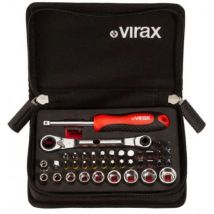 Virax - Coffret 41 Pièces - Douilles Compactes 1/4", Embouts 1/4"