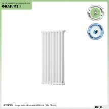 Otitec - Radiateur Eau Chaude Mixte Avec Thermostat Offert | Emi 2 - Blanc Mat | 710 W | 66,5 X 70 Cm