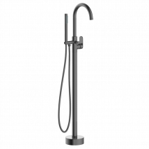 Essebagno - Robinet de baignoire ilot mécanique colonne de sol Charme ESSEBAGNO - gris gun métal