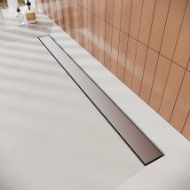 Sirhona Caniveau De Douche À Carreler 80cm Sortie D'eau À 360° Avec Filtre Secondaire