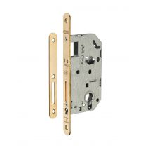 Thirard - Boitier De Serrure Encastrable Unimax Nf À Cylindre Pour Entrée, Pêne Dorm. Seul, Axe 50mm, Bouts Ronds, Laitonné