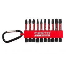 Mcm - Jeu D'embouts De Vissage Festa Industry Ph-pz-torx S2 1/4" 50mm 10pcs