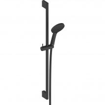 Duravit Universal Set De Douche Noir Mat, Barre Réglable 70 Cm, Douchette 3 Jets Et Flexible Anti-torsion