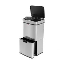 Poubelle De Cuisine Design Pour Recyclage 60l (30+30+4) Hailo Sensor Tandem