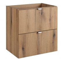Furnidea - Meuble Suspendu Sous Vasque Avec Tiroirs Nova Oak 50 Cm