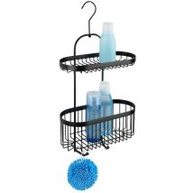 Classic-plus Étagère De Salle De Bain Suspendue, 2 Niveaux+2 Crochets, Wenko, Wenko