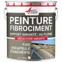 Arcane Industries - Peinture fibro ciment pour encapsulage support amiante / plomb : ARCACOVER AMIANTE. Blanc - 2.5 L - ARCANE INDUSTRIES
