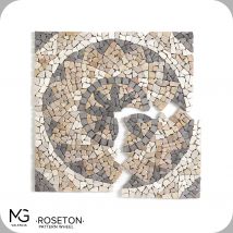 Mg Valencia - Mosaïque De Marbre Naturel 80x80cm | Pattern Wheel | (boîte De 4 Mailles = 0,64m2)