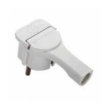 Fiche Mâle Extra Plate - 16a - Blanc Electraline