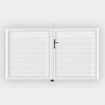 Gefradis - Portail Battant Pvc Blanc H140 X L400 Cm Arles