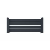 Casanoov - Panneau De Clôture Aluminium 1.9m Ajourée Vogel H.90 Cm - Kit Complet