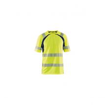 Blakläder - T-shirt Anti-uv Haute-visibilité Jaune Fluo/marine - Blaklader - Taille Xl