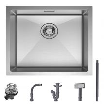 Cecipa Max Évier Encastré 50*44cm Évier De Cuisine 1 Bac Évier De Cuisine En Acier Inoxydable 304 Brossé,eu Modèle