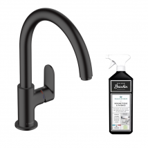 Hansgrohe - Robinet de cuisine HANSGROHE Vernis Blend M35 210 noir mat + nettoyant Briochin