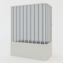 Box doccia sopravasca 70x170 in PVC a soffietto mod. Ortensia con apertura laterale