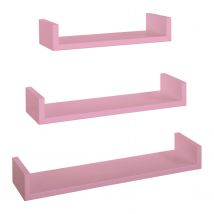Mensole da Parete Set di 3 pz colore Rosa mod. Calamita