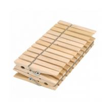 Lot de 24 pinces à linge en bois