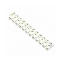 Barrette de 12 dominos 25mm² - blanc
