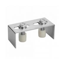 Plaque guide simple - 2 olives - acier