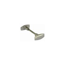 Bouton double carré de 6 mm et fourreaux de 6 à 7 mm aluminium poli