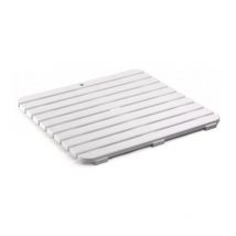 Caillebotis douche 55x55cm blanc