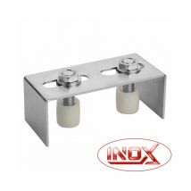 Plaque guide simple - 2 olives - inox