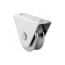 Roue gorge V sur roulement pour portail 20mm en applique - Ø120mm