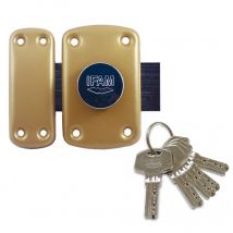 Verrou à bouton et cylindre Haute sécurité B6, Cyl. 45, 5 clés IFAM